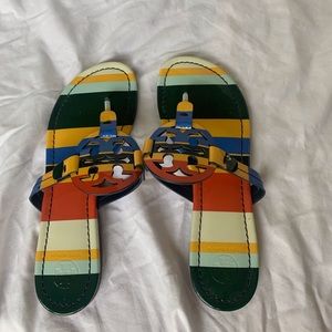 Tory Burch Miller Patent Printed Leather Sandals